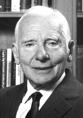 Joseph Rotblat obdržel Nobelovu cenu za mír v roce 1995 jako vědec, který se postavil proti jaderným zbraním . Zdroj: nobelprize.org.